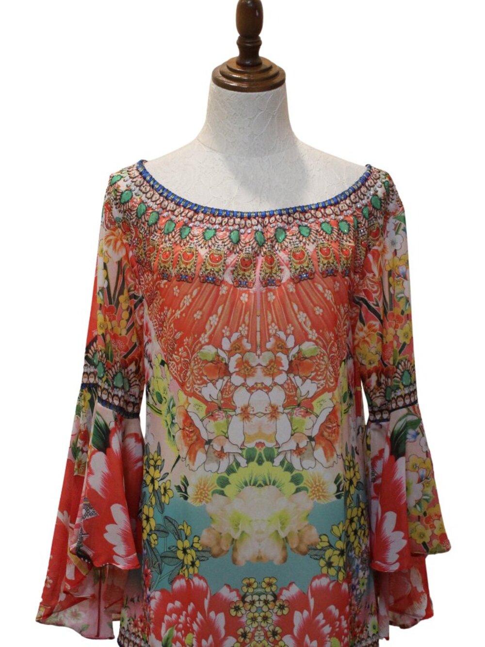 Exotic Flowly Bling Blouse